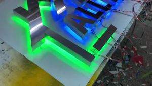 Illuminated Logo Sign Custom 3D Metal Letters LED Metal Sign Business Signage Outdoor Indoor For Wall Salon Shop Signboard