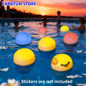 12-Pack Water-floating Candle Waterproof Flameless LED Candles Electronic Lamp Water-controlled Swimming Pool Wish Lamp