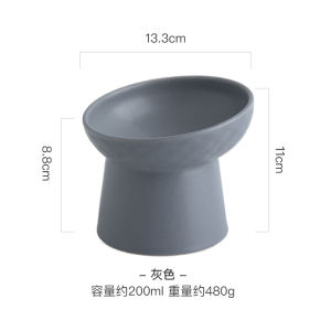 Dog Food Bowl Cat Food Bowl Ceramic Elevated Stand Tilted Neck Protection Dog Bowl Dog Accessories Cat Accessories Cat Bowl Dog Bowl Pet Bowl Dog Food Bowl For Dogs Cute Design