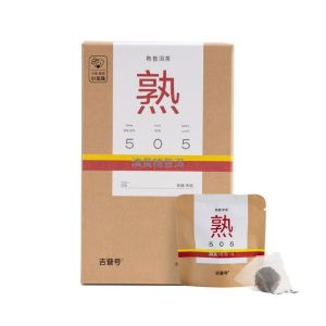 EA（地理茗茶）吉普号 Jipuhao Yunnan Preserved Puer Tea 100g(4g*25) 505 Huangjing Longzhu Pu er Genuine Nine-steamed and Nine-sun-dried Yunnan Huangjing Menghai Ancient Tree Pu er Ripe Tea