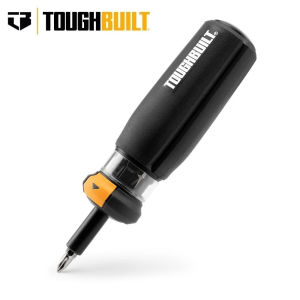 TOUGHBUILT TB-H5-M-01 Autoloading Multi-Bit Driver - Magnetic Quick-Change Screwdriver with 5pc Bit Storage - Professional Hand Tool
