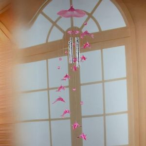 GINKG Star Butterfly Wind Chime Dolphin Metal Tubes Window Ornaments Country style Acrylic Flower Hanging Decor Garden