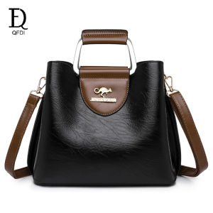 QFDI túi xách nữ đẹp Túi đeo chéo nữ Túi xách nữ mới Túi đeo vai thời trang sức chứa lớn Da PU mềm Túi xách chất lượng cao Túi xách nữ Đơn giản và đa năng