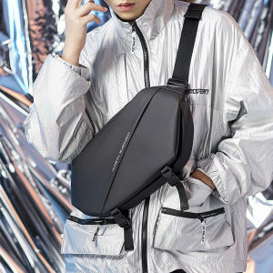 Mens functional messenger Short Trip Chest Bag Portable Bag Fashion Multifunction Crossbody Bag for Male Bags Waterproof Shoulder bag Oxford Sling Bags for Short Trip
