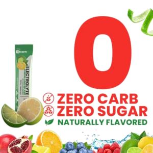 KEPPI Keto Electrolyte Powder Sachets - 生酮饮食 Zero Calories Zero Sugar Low Carb LCHF Keto Diet Friendly USA