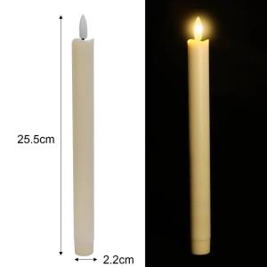 10Pcs LED Flameless Candles Long Pointed Candle Light Battery Powered Candle Lamps Church Flickering Light Home Party Table Decoration