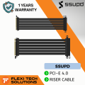 Flexi Tech SSUPD PCI-E 4.0 Riser Cable Compatible with Meshroom S and Meshlicious. 