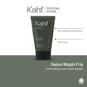 KAHF Face Wash Indonesia / Sabun Wajah Pria 100ml / Skin Energizing And Brightening Triple Action Oil Comedo Defense Acne Gentle Exfoliating Scrub / Skincare Facial Care Serum Cream Sunscreen Mask / Hair Body Eau De Toilette Deodorant Man Cowok Paket Set