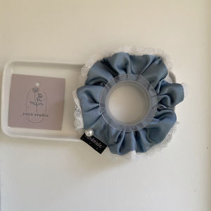 hair accessories handmade hair tie for women fashion pearl pony holder satin scrunchies for office lady