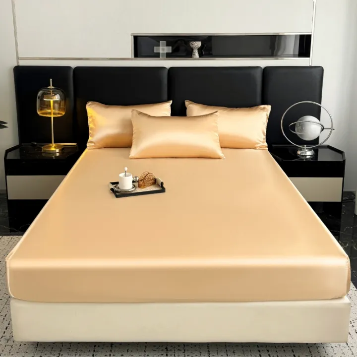 Dansunreve%203in1%20single%20set%20Ice%20Silk%20Bedsheet%20Cooling%20Washed%20Satin%20Sheets%20Bed%20Sheet%20Pillowcase%20Fully%20Garterized%20Fitted%20Sheet%20Single%20Queen%20King%20-%20Image%2010