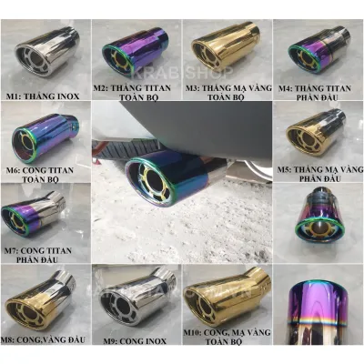 Chụp ống xả pô oto xe hơi inox titan mạ vàng Artistar