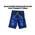 Celana Jeans Pendek Sobek Anak SD SMP Cowo Cowok Laki Remaja Tanggung Usia 7 8 9 10 12 Umur 14 15 16 17 Tahun Thn Jins Robek Warna Brown Hitam Snow Biru Navy Blit Muda. 