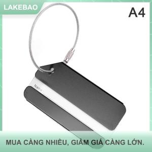 【LAKEBAO】 Thẻ Hành Lý Hợp kim nhôm Vali tag nhãn du lịch thiết lập với vòng lặp thép ID thẻ hành lý cho Vali phụ kiện du lịch