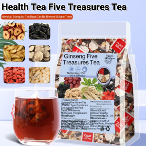 Health Tea Ginseng Five Treasures Tea Protect The Liver and Nourishing Mulberry Dried Wolfberry Red Dates Tea Bags  人参桑葚枸杞玛卡五宝茶
