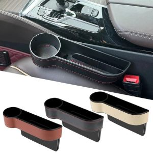 SPDD Leather Leather Car Seat Gap Storage Box Cup Holder Side Bag Reserved Car Organizer Box Multifunctional Durable Car Seat Slit Gap Pocket Auto Interior Accessories
