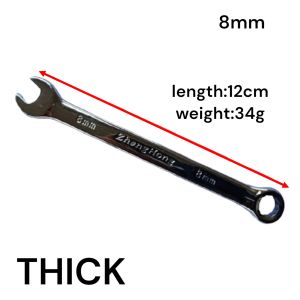 TRENY High Quality Hand Tool Hardware Made of CRV Blackening Finish TPR Handle Adjustable Spanner for Maintenance Use/Combination Wrench Spanners Open End & Ring Socket Wrench Hand Tools