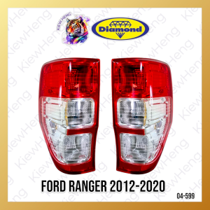 ไฟท้าย for Ford Ranger 2012-2020 ฟอร์ด เรนเจอร์ เสื้อไฟท้าย ตราเพชร Diamond
