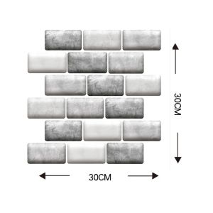 30*30cm 1PC 3D Giấy dán tường tường gạch tự dính miếng dán tường không thấm nước cho phòng tắm phòng khách nhà bếp hình nền
