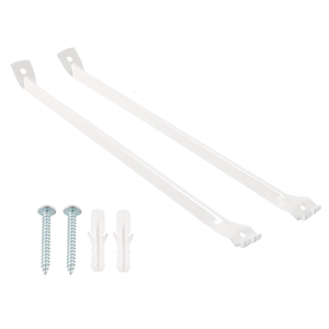 1Pair Wall Mounted Metal Wire Rack Mounting Brackets Wire Shelving Support Brackets for Support Closet Wire Enduring