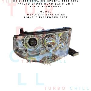 MB.L-200.10/PAJRO SPORT.. 2010-2014 PAJERO SPORT HEAD LAMP DEPO-214-1197R-LD-EM RIGHT / PASSENGER SIDE
