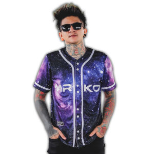 Kaos Baseball Sublim Printing MRKO 094 Motif Galaxy Astronot Bahan Dryfit Wave