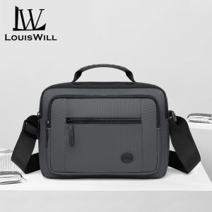LouisWill กระเป๋าใส่กระเป๋าถือสะพายกระเป๋าสะพายไหล่ของผู้ชายแฟชั่นกระเป๋าใส่ฟิล์มกันน้ำจุได้เยอะกระเป๋าคนส่งเอกสารลำลองพักผ่อนสปอร์ตสตรีทกระเป๋าเดินทางกระเป๋ากระเป๋าสะพายหน้ากลางแจ้ง