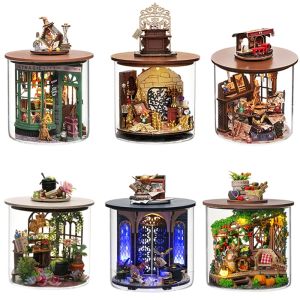 ชุดไม้สร้างบ้านตุ๊กตาแบบไมนิ DIY ประกอบเป็นห้องโมเดลสุดน่ารัก ใช้ตกแต่งห้องนอนและบ้าน สนุกกับการออกแบบเฟอร์นิเจอร์ตุ๊กตา