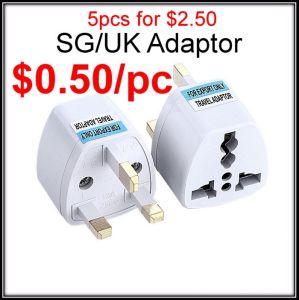 UK/SG 3 Pin Plug Power Converter | UK 3 Pin Plug Adapter | Travel Adapter | Universal Adapter