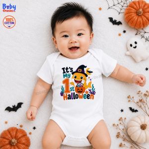 My First Halloween Baby Onesie Cute Shark Newborn Infant Bodysuit Halloween Outfit