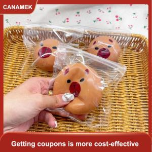 【CANAMEK 】 Cute Cartoon Capybara Stress Relief Toy Anti-stress Toys Children Elastic Rebound Toys Decompression Squeeze Toy Party Gifts