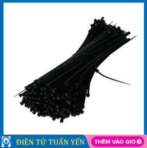 Bịch lớn 500 sợi dây rút nhựa màu đen nhiều kích thước (15cm-20cm-25cm-30cm)