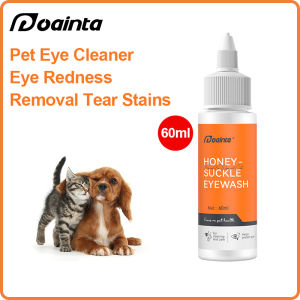 PUAINTA Pet Eye Cleaner for Dogs and Cats Pet Eye Wash Eye Care Eye Cleaning Eye Paste Removal Tear Streak Removal (60ml/Bottle)