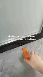 FFBH Safety PVC Door Stopper Rubber Non Slip Door Top Punch-free Anti Collision Door Wedge Door Rear 9N5Q1