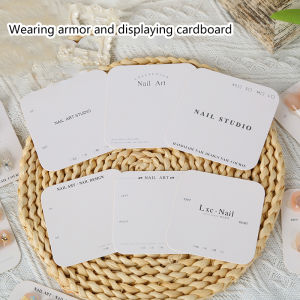 【จัดส่งภายใน 2-3 วัน】 20ชิ้นแผ่นโชว์เล็บการ์ดเล็บปลอมสไตล์เรียบง่ายสำหรับกดบนเล็บอุปกรณ์ตกแต่งเล็บ