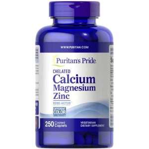 ☂US Imports Calcium Magnesium and Zinc Tablets 250 Bone Chelating and Absorbable PuritansPride※