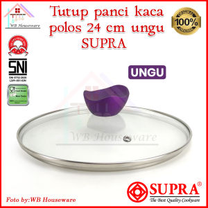 tutup panci kaca 24 cm knop motif renda SUPRA