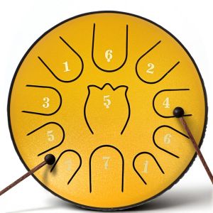 11 Tone 6-Inch Steel Tongue Drum Rain Drum Raindrops Outdoor Garden Yoga Meditation Beginner Percussion Instrument