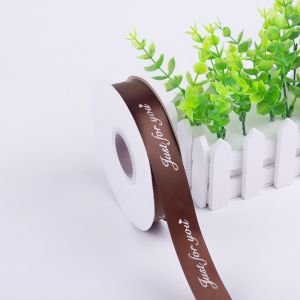 2.5CM 50Yard Grosgrain English Ribbon Satin Sewing Bias For Handicrafts Ribbons DIY Wedding Car Knot Team Bride