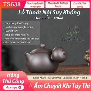 ☄️GIẢM GIÁ☄️ Ấm Chuyết Khi Tay Thi – Thạch Hoàng – Thực Lực Phái – 320ml – Nội suy khổng