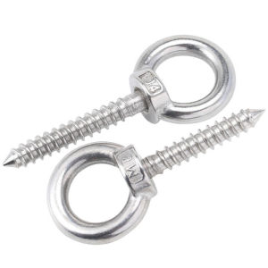 M4 M5 M6 M8 M10 M12 304 Stainless Steel Lifting Eye Bolt Round Ring Hooks Self Tapping Wood Screws Eye Nut Self Tapping Screw