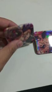 2Pcs/Pack Alien Stage Till Ivan Holographic Square Badge Pin Set Anime Cosplay Brooch Fan Collection Gift