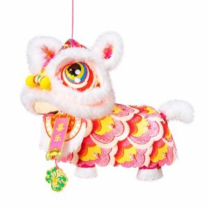 NOBLELYN DIY Assembly  Year Lion Dance Lantern Glowing Handheld Decorative Craft Lantern  Easy Assembly Ancient  Year Lantern  Year