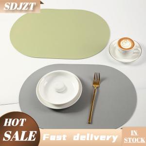 SDJZT Da placemat hình bầu dục dầu-proof bảng Mat nhà ăn nhà bếp bảng placemat thiết kế ăn uống không thấm nước chịu nhiệt trang trí nội thất