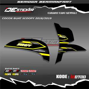 Striping Sticker Motor Honda Scoopy 2018-2019 Semifull Sticker Scoopy Design Terbaru Simpel Kode LA0720