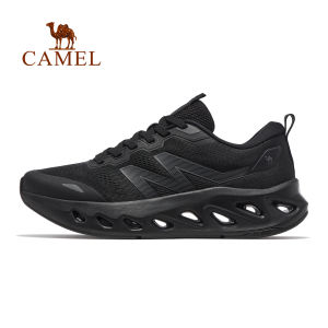 Cameljeans Sports Shoes Spring and Summer New Running Shoes for Men Lace-up Breathable Cushioning Lightweight Jogging Shoes