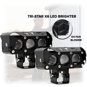 Super Bright Mini LED 80W Driving Lights Waterproof 3 Mata Puti at Dilaw na Liwanag para sa Off-Road at Motorsiklo