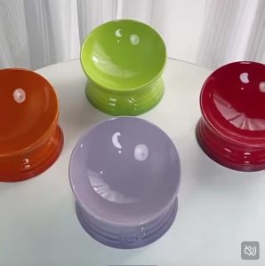 Antiskid Round Gradual ColorCat Bowl Drinking Small Dog Food Bowl Pet Tableware French Products 1Pc2026