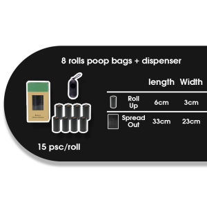 HamshMoc Disposable Dog Poop Bags Thicken Leak Proof Dogs Trash Bag Eco-Friendly Waste Bags With Free Dispenser For Pets Cleaning Essential