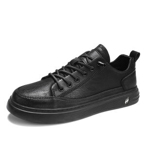 Techdoo Sepatu Sneakers Pria Casual Sepatu Formal Kerja Sekolah Kulit PU Sepatu Cowok Trendy MC481