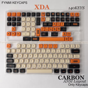 Carton Theme Fynmi Carbon XDA 140keys PBT Keycaps ANSI Layout Dye-Sublimation Keycaps for Mechanical keyboard
